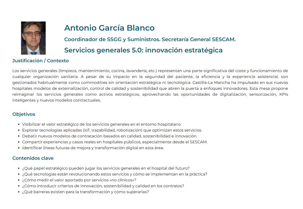 Mesa temática Antonio García Blanco